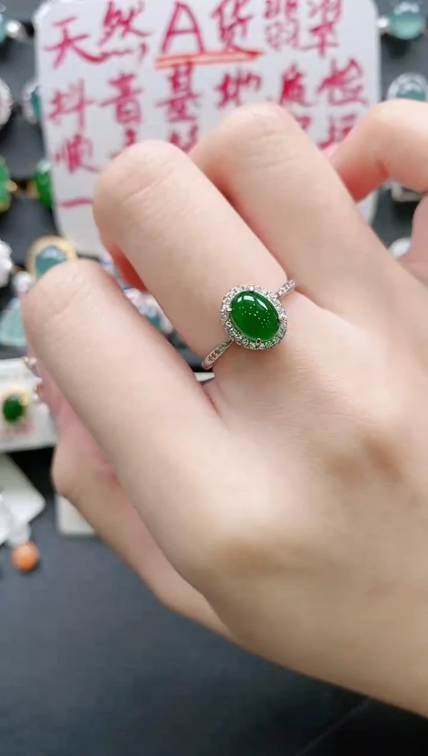 【闪购商品】翡翠戒指银S925镶嵌11111111