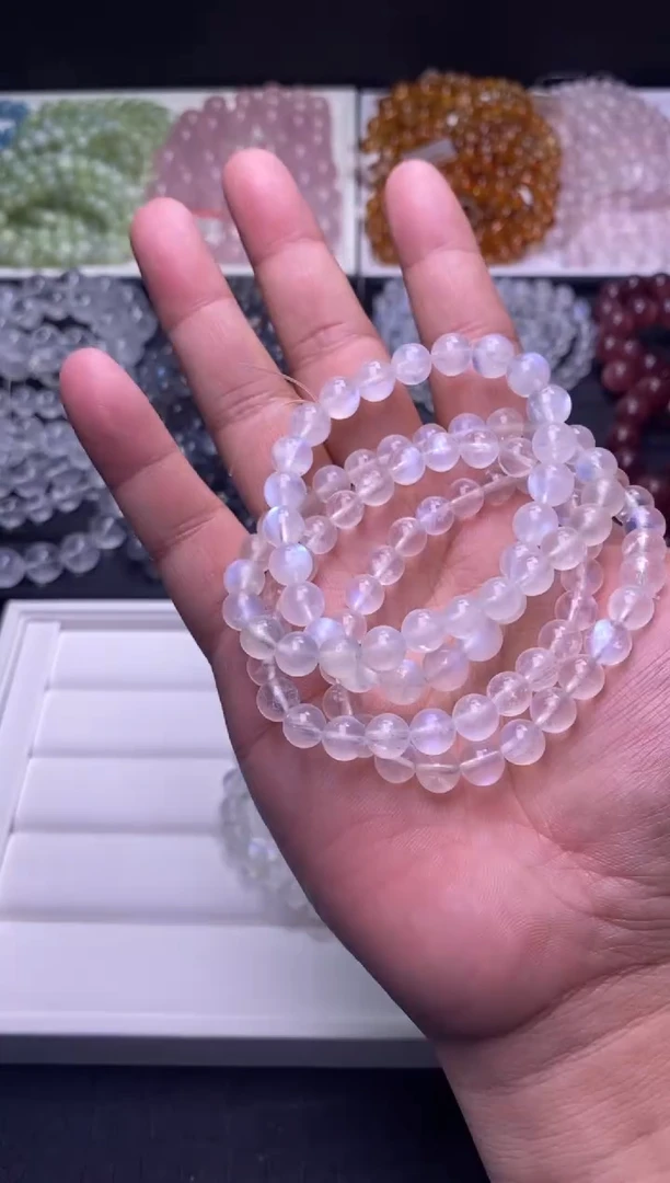 未镶嵌手串月光石7mm蓝月光（多样性发货，发其一）