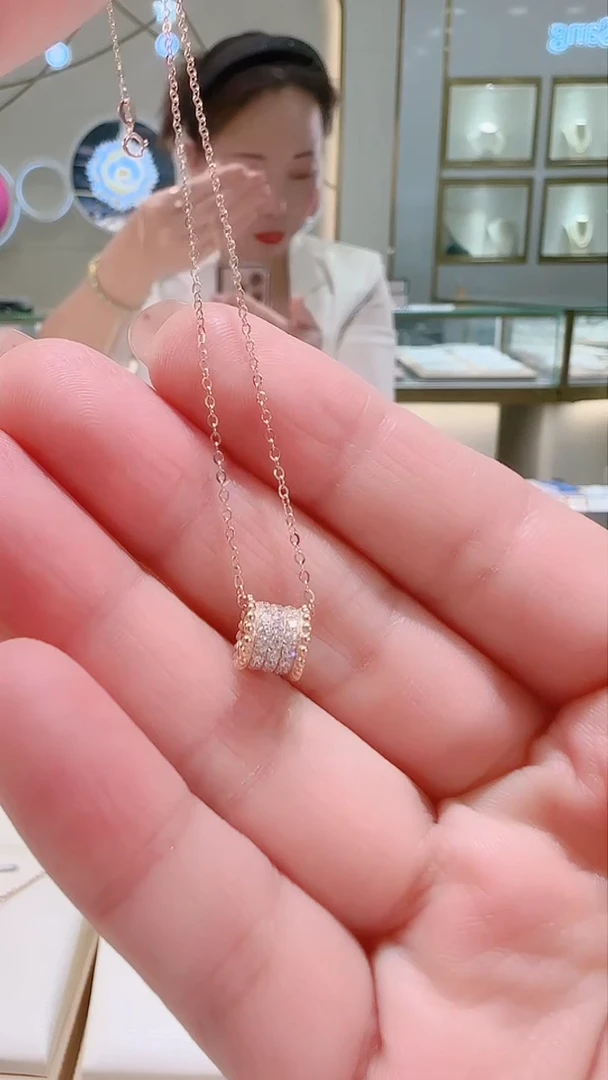 【闪购商品】合成立方氧化锆套链18K金镶嵌套链