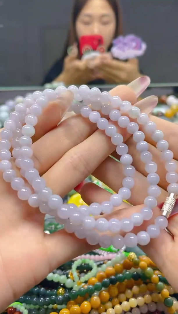 颈饰未镶嵌翡翠6MM/G/翡翠A货,一件也是批发价