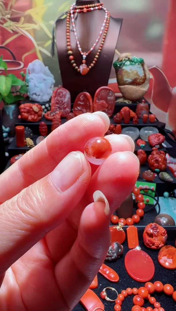 未镶嵌单珠南红玛瑙?**?单珠