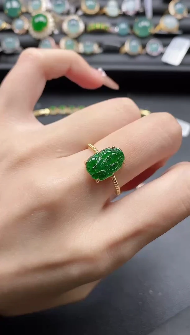 【闪购商品】翡翠戒指银S925镶嵌11111