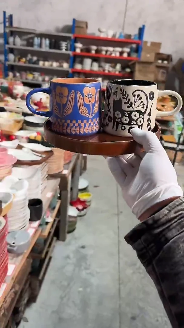 陶瓷2个杯 微瑕凑满20元包邮