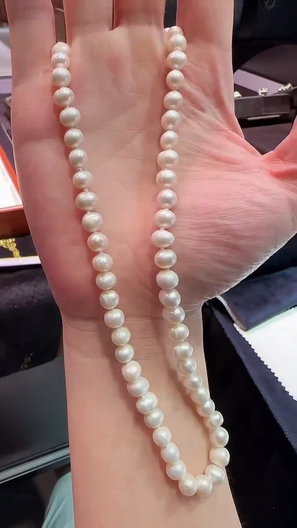 【闪购商品】淡水珍珠颈饰银S925镶嵌珍珠项链