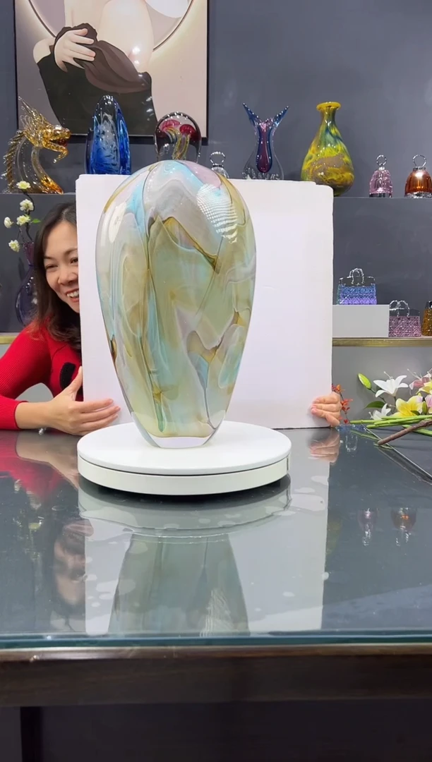 手工艺品琉璃 水晶琉璃花瓶1个