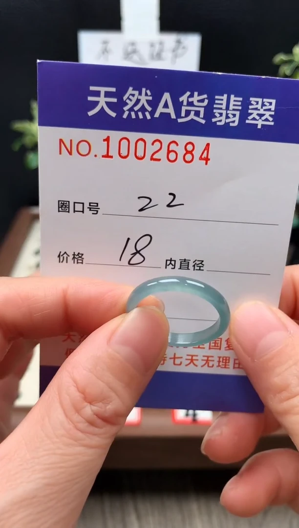未镶嵌戒指翡翠22#