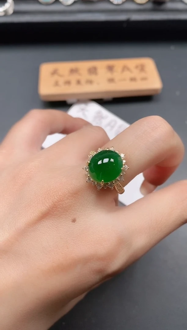 银S925镶嵌戒指翡翠1111