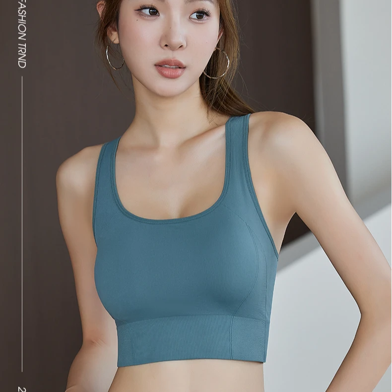 瑜伽运动女士上衣美背包容防震贴身聚拢外穿背心轻塑有氧运动内衣