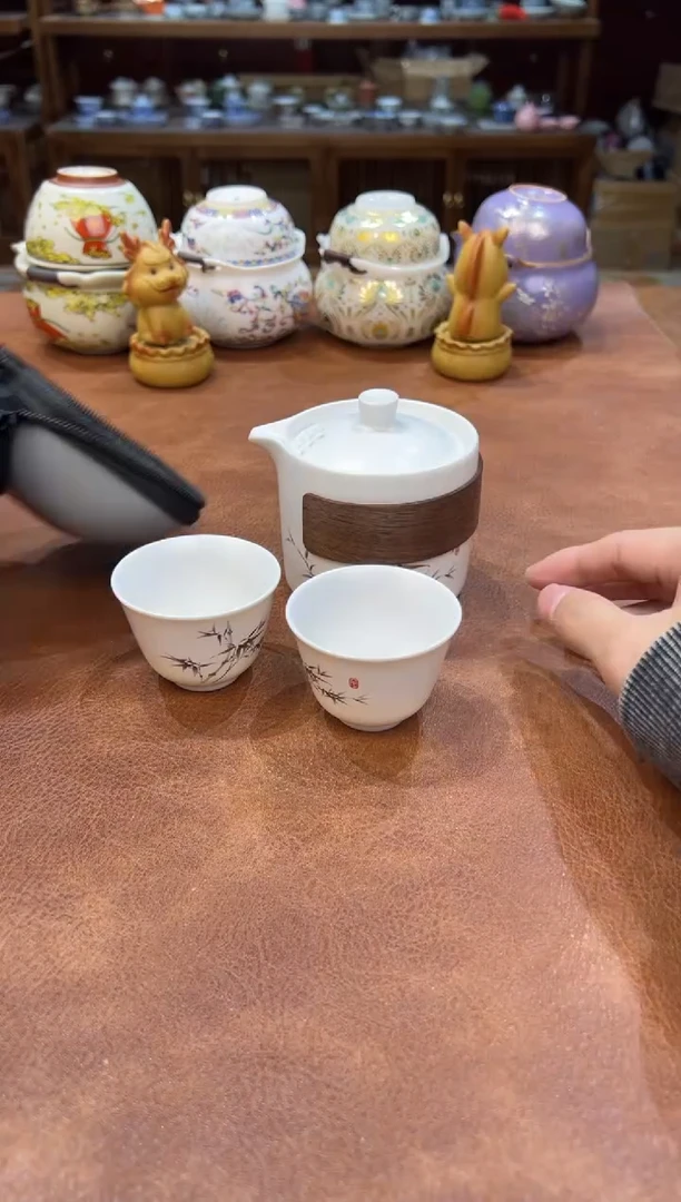 真的很便宜会开片的旅行茶具