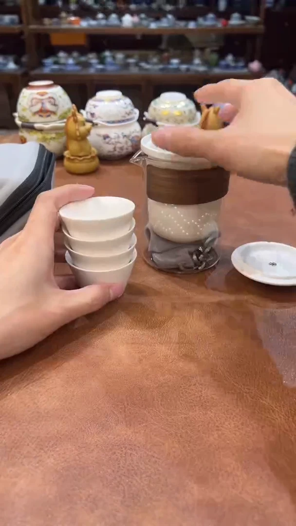 真的很便宜会开片的旅行茶具