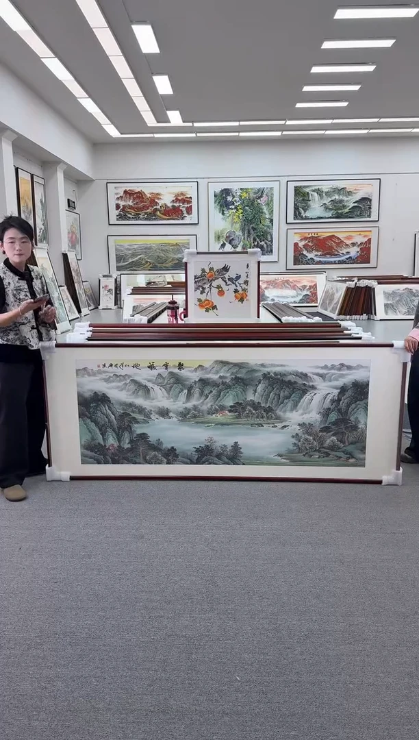 国画用****2手绘  219*88  源远流长 （包安装）