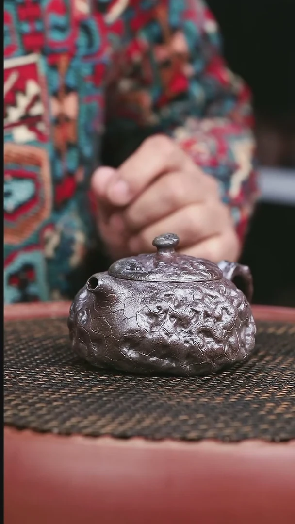 【闪购商品】紫砂柴烧白麻子37号全手工供春180CC+柴烧杯