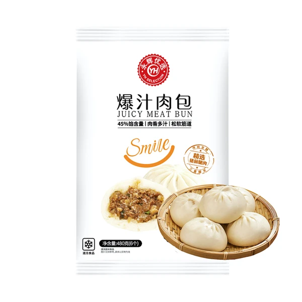 永辉优选爆汁肉包 480g（6粒装）