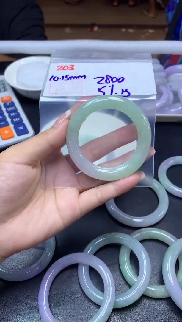 未镶嵌定制翡翠203手镯51+2800元+拍一发一