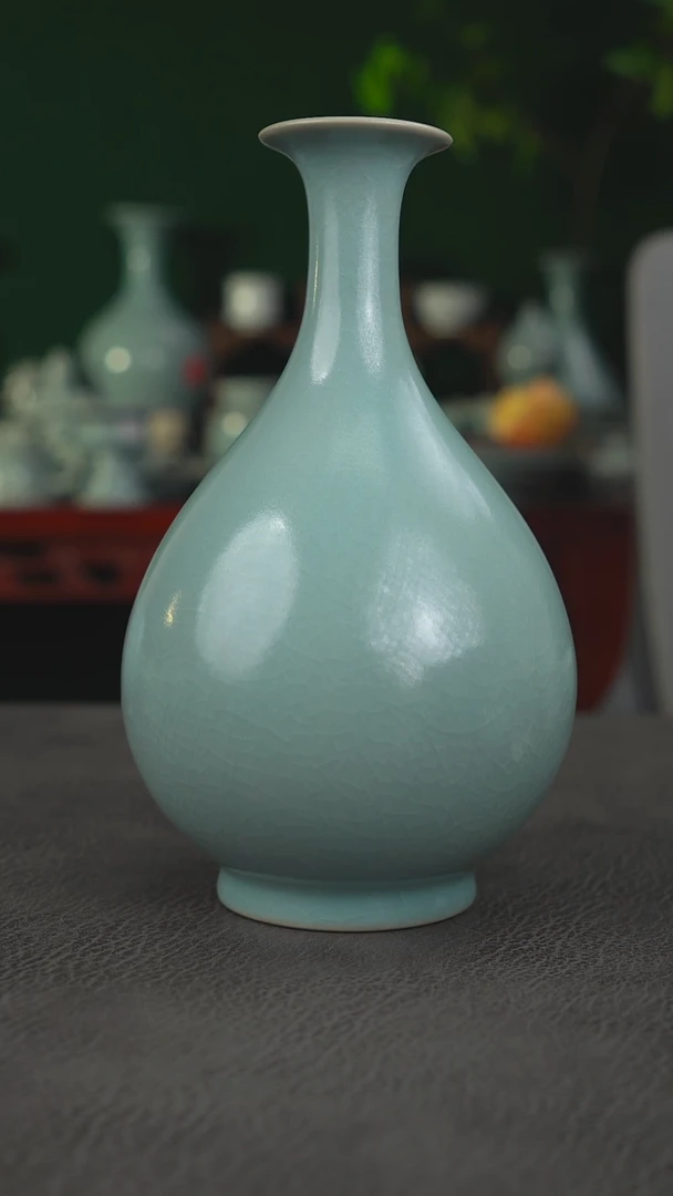 仿古天青玉壶春瓶20.1精品-二