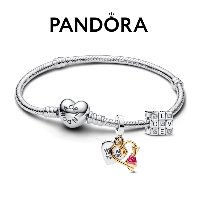 PANDORA/潘多拉 925银手链 你是唯一手链[可刻字定制]欧若精灵风