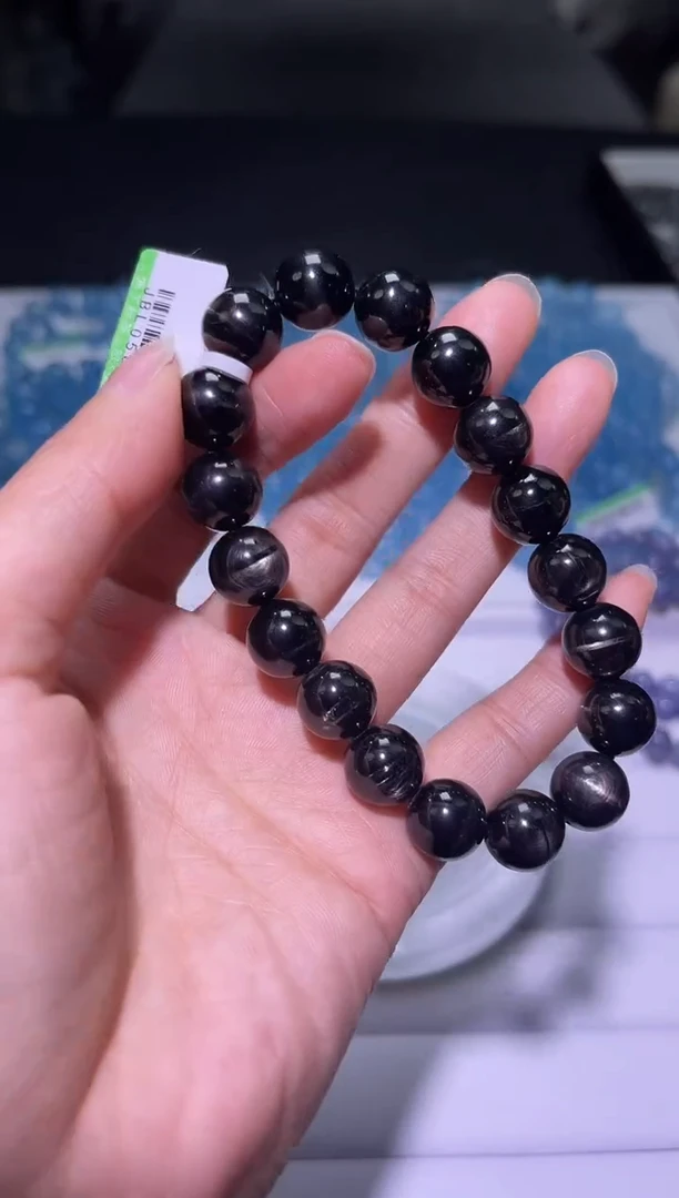 未镶嵌辉石手串J057-11mm金运石单圈-多样性发其一