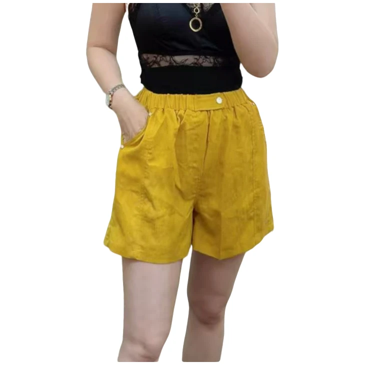 莉丽佳861款女装夏季松紧腰两侧兜短款时尚洋气休闲百搭网红爆款0