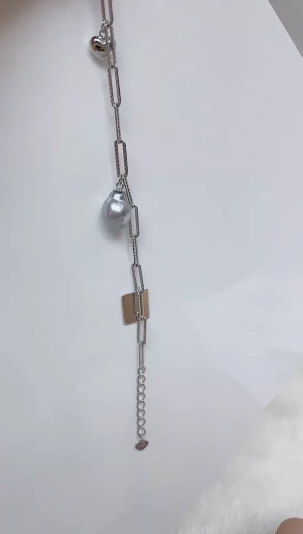 银S925镶嵌海水珍珠手链