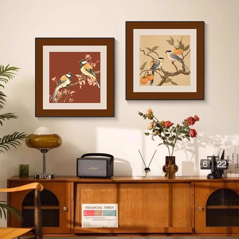 新中式高级感玄关挂画客厅装饰画卧室床头画轻奢餐厅墙壁背景墙
