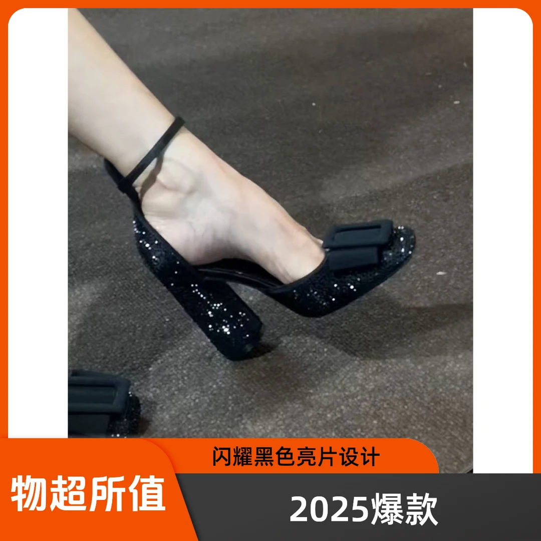 玛丽珍女鞋夏季欧若风明星同款真皮2025爆款高级洋气百搭羊皮单鞋