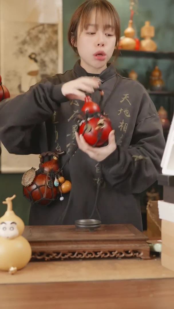 【闪购商品】294号精品天然大漆工艺防渗内胆酒葫芦~