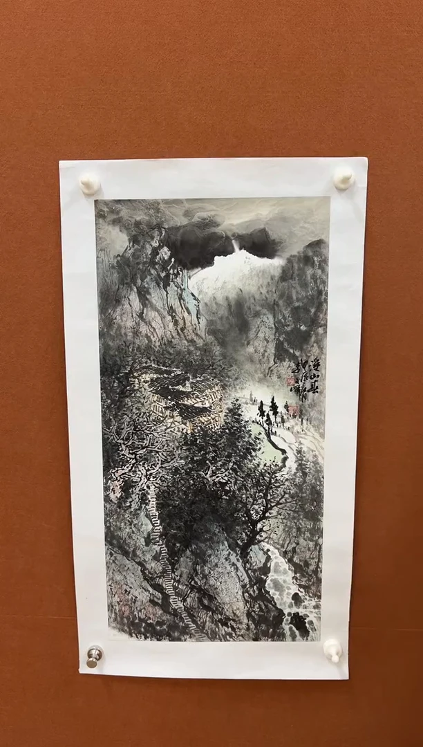 国画李文峰四尺四开水墨山水