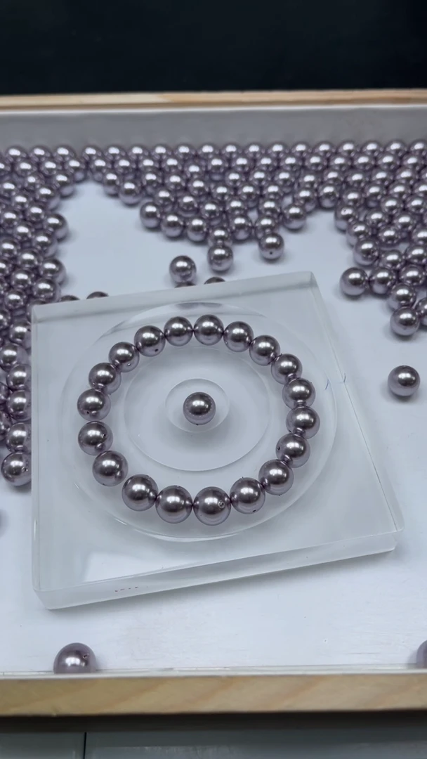 未镶嵌散珠拼合珍珠（马贝珠）B768 紫贝珠（深）10mm10个6.8元