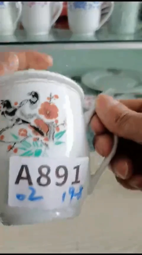 【闪购商品】摆件喜鹊茶杯瓷摆件