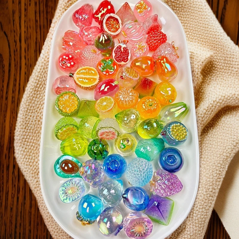 【夜光/高透定制光学电镀】420定制款光学无孔电镀仿真树脂水果对碰