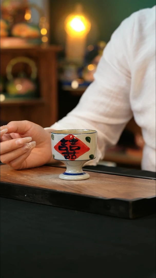 杯手绘心瓷陶瓷浮力