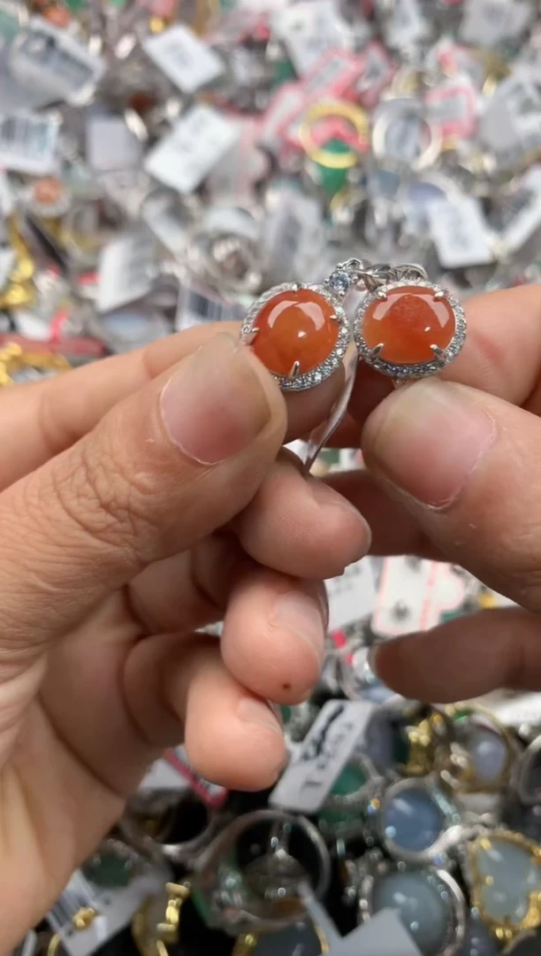 银S925镶嵌戒指翡翠888---2