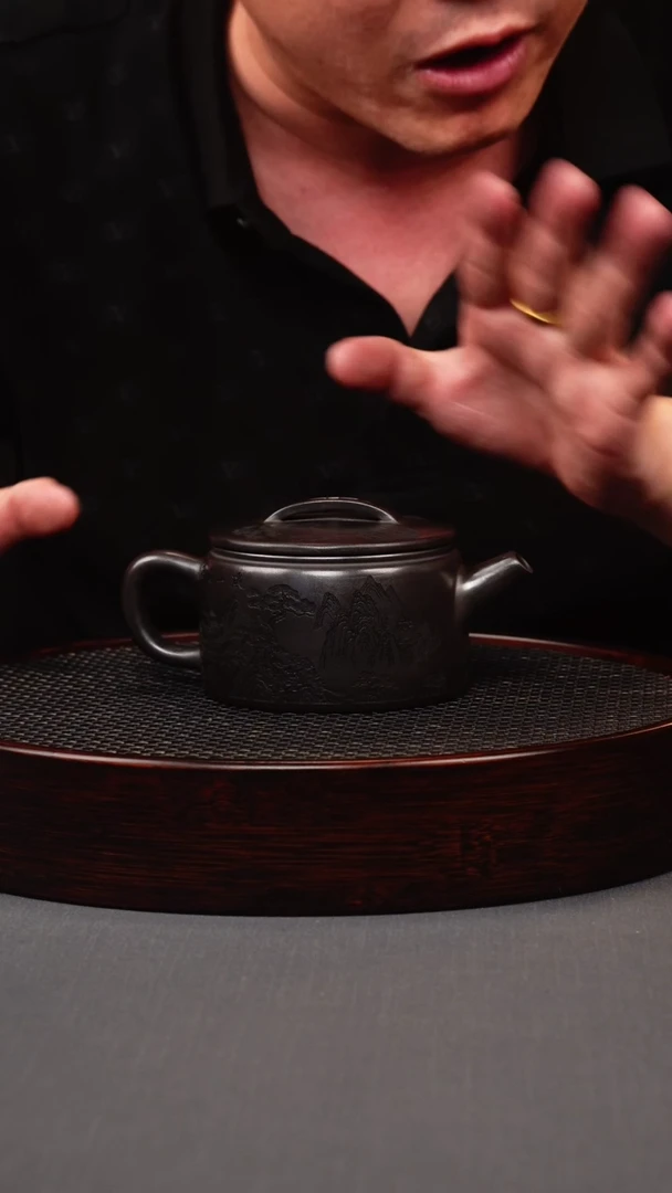 茶壶紫砂石黄山水汉瓦