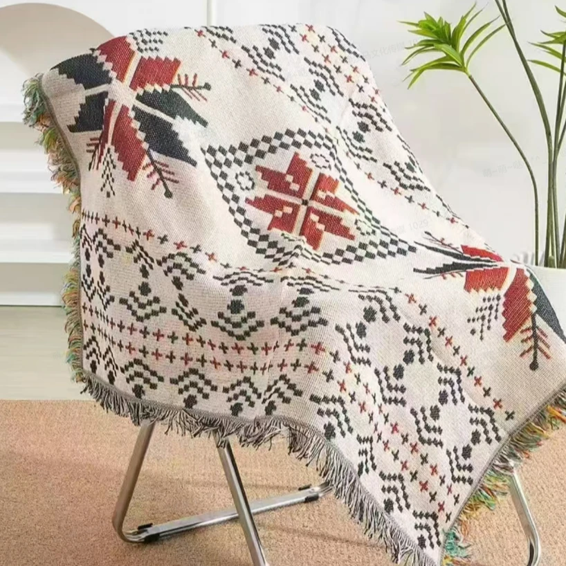 纯棉纱布盖毯沙发巾--雪花 90*180-2