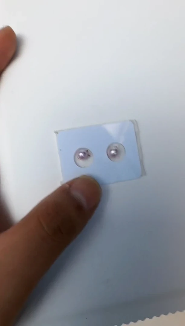 银S925镶嵌海水珍珠耳饰耳钉