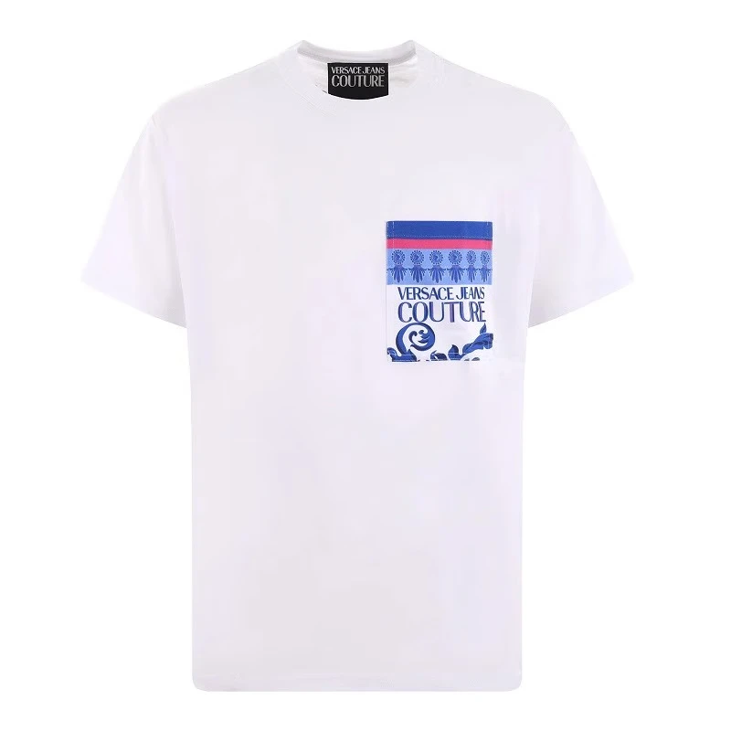 Versace 范思哲VJ 男士圆领短袖T恤后背时尚印花夏季新款