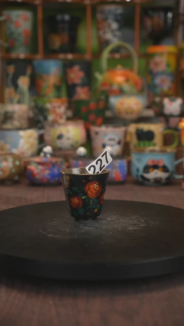 紫砂油画手绘釉下彩227