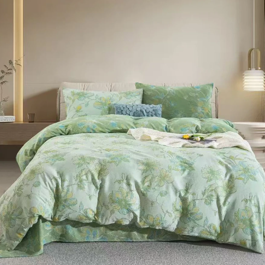 爱莲夏被 精梳双面多功能绗缝被纯棉80支贡缎双层纱夏凉被