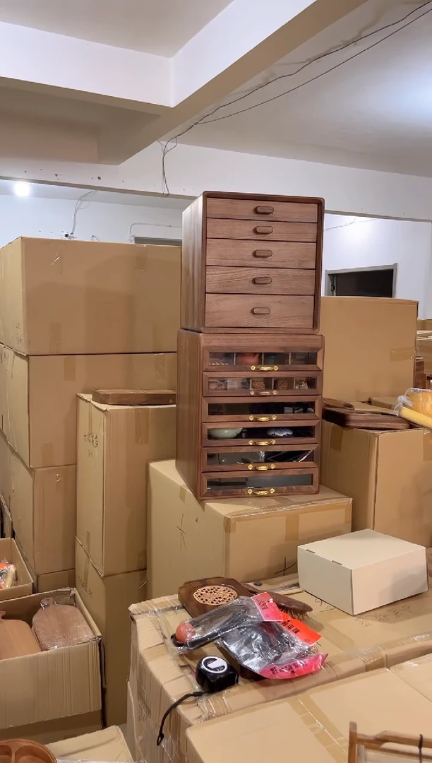 木北美黑五斗柜实木