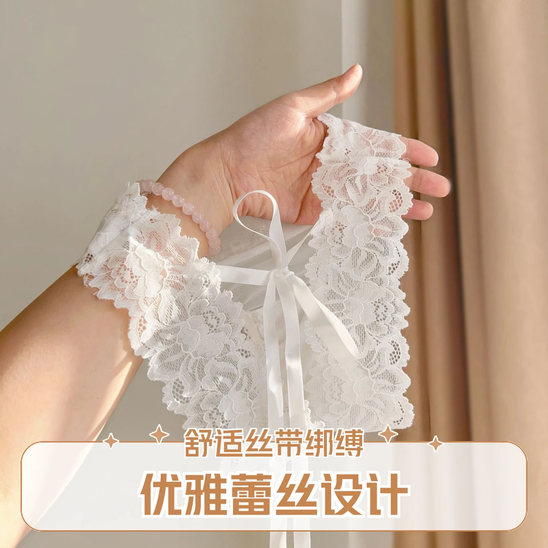 【陷入裙摆】法式纯欲性感蕾丝系带内裤女低腰薄款透气低腰三角裤