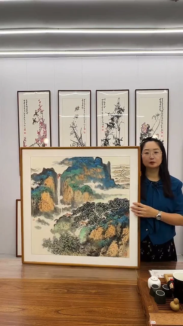 国画隗寿群 80*80 泰山 山水