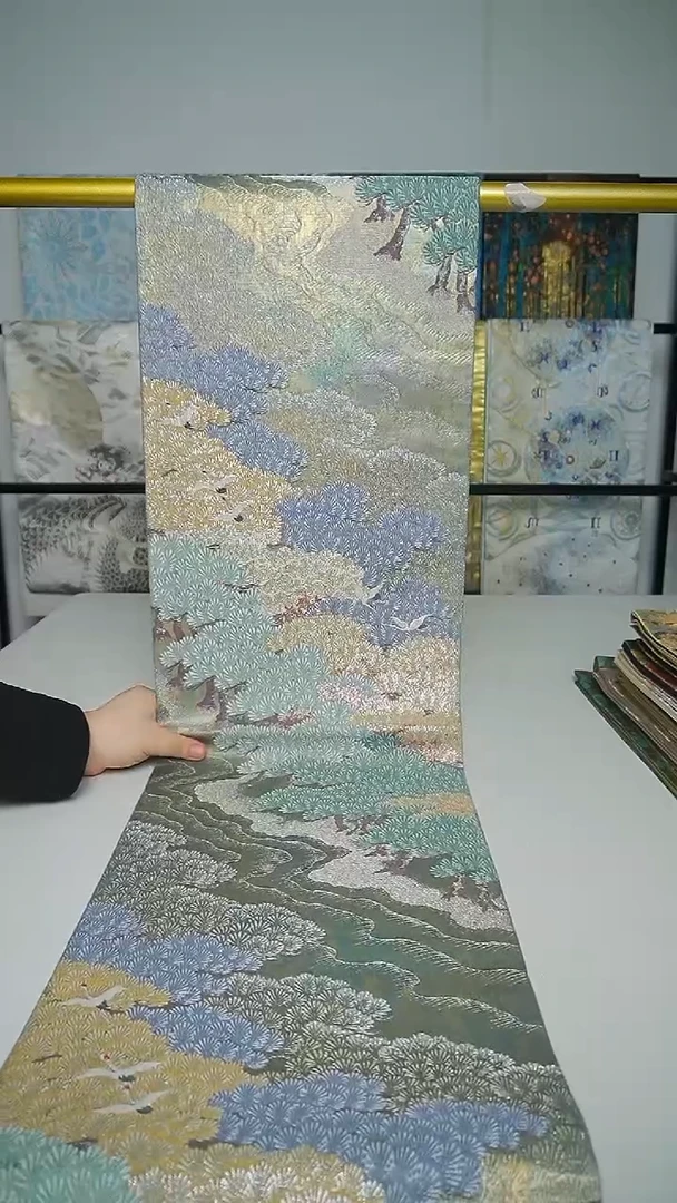 织绣织锦8松针仙鹤