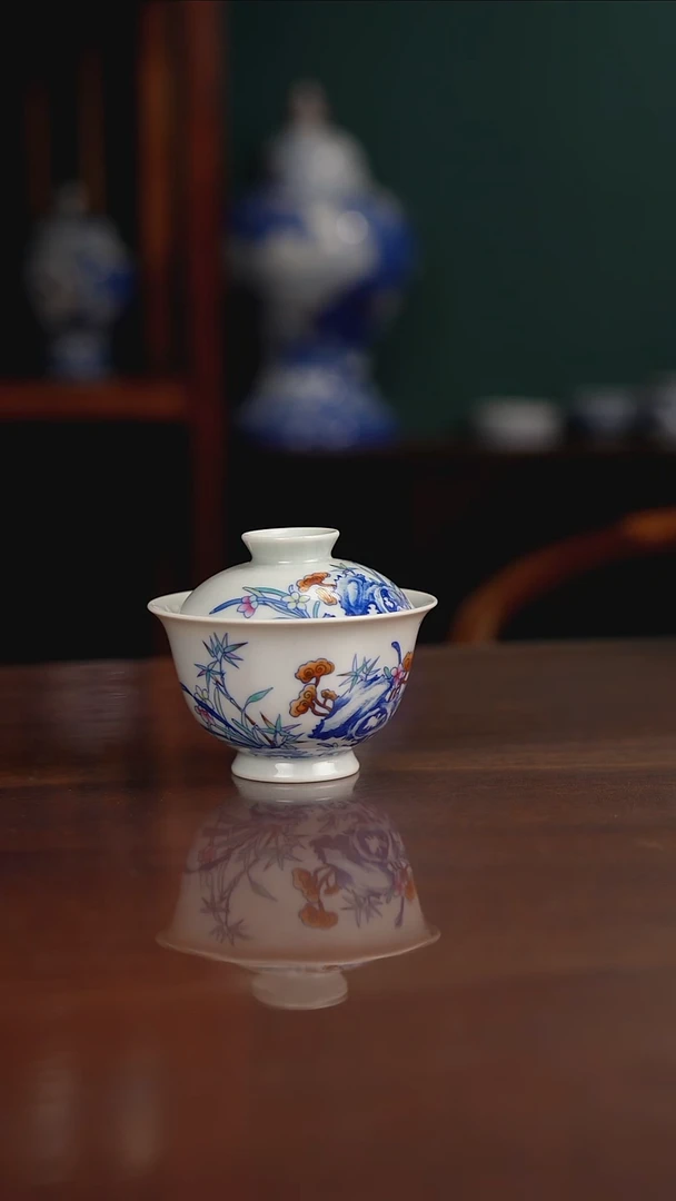 空山明月 新斗彩 竹子