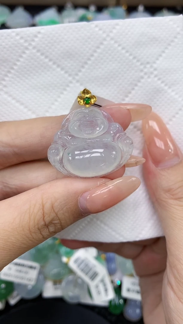 颈饰18K金镶嵌翡翠11111111111
