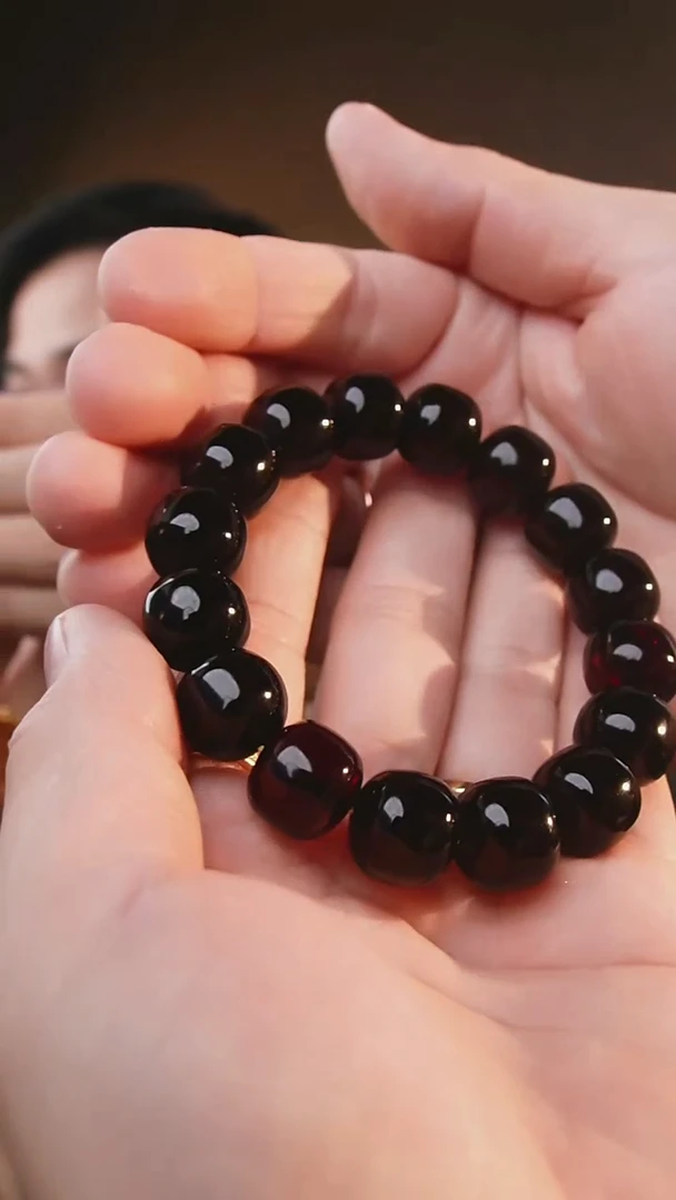 裸石琥珀未镶嵌14+翳珀老型手串