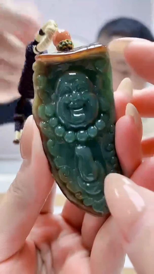 未镶嵌定制翡翠4898MM-毛货挂件35