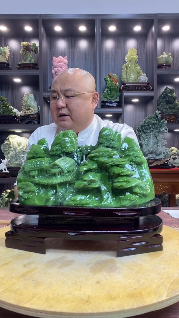 玉我****活 玉岫岩料手工雕刻装饰摆件居家送礼一物一图精品摆件