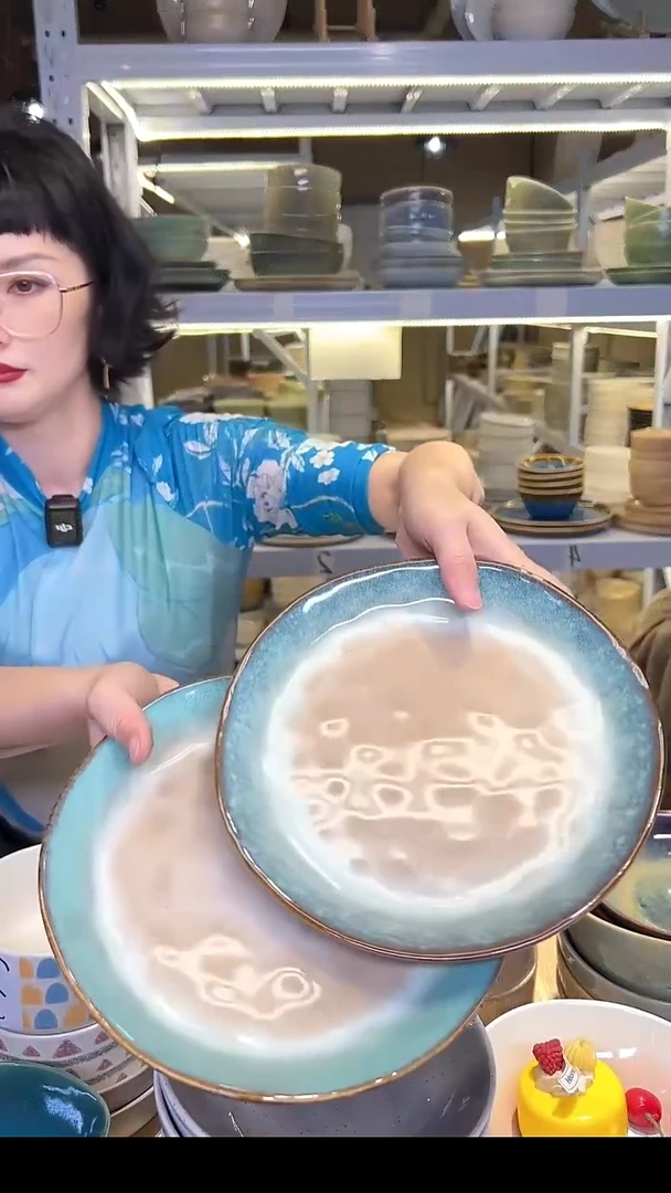 瓷321外贸尾货高温釉下彩陶瓷餐具默认微瑕