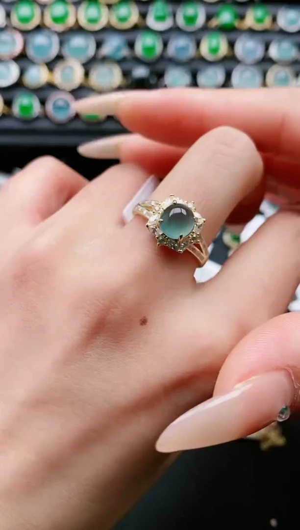 【闪购商品】翡翠戒指银S925镶嵌11111111