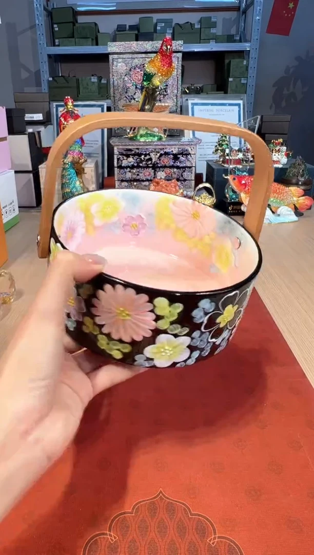 【闪购商品】杯51粉黛提梁果盘